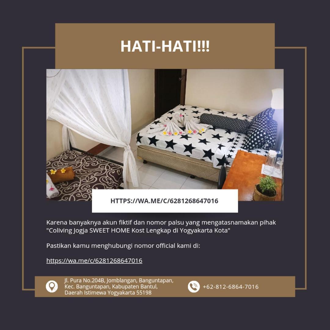 Coliving Jogja Sweet Home Kost Lengkap Di Jogjakarta Kültér fotó